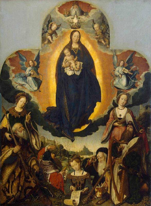 Jan provoost The Coronation of the Virgin France oil painting art